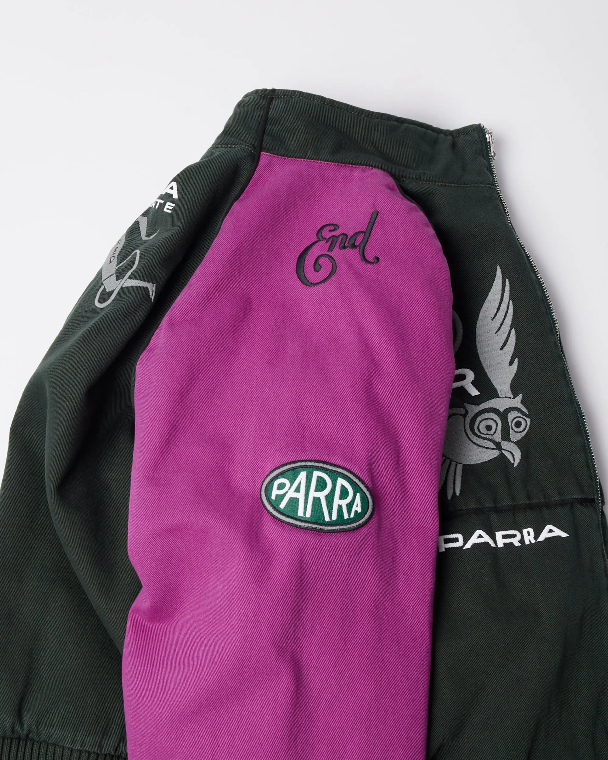 byParra Owl Meets Rat Racing Jacket (Purple Pink) - Image 5