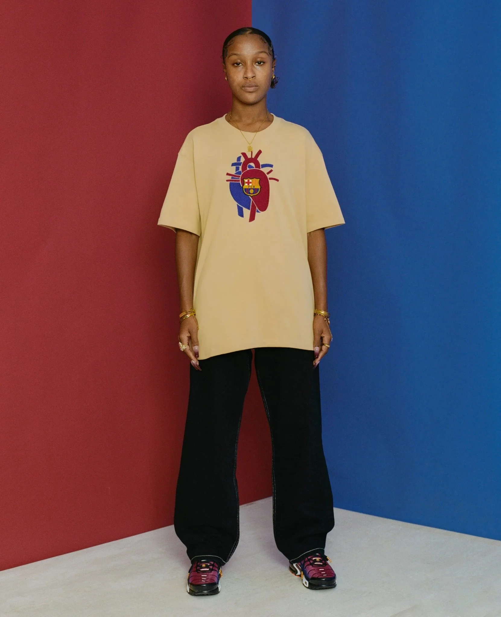 FCB x Patta Culers del Món T-Shirt (Sesame) - Image 5