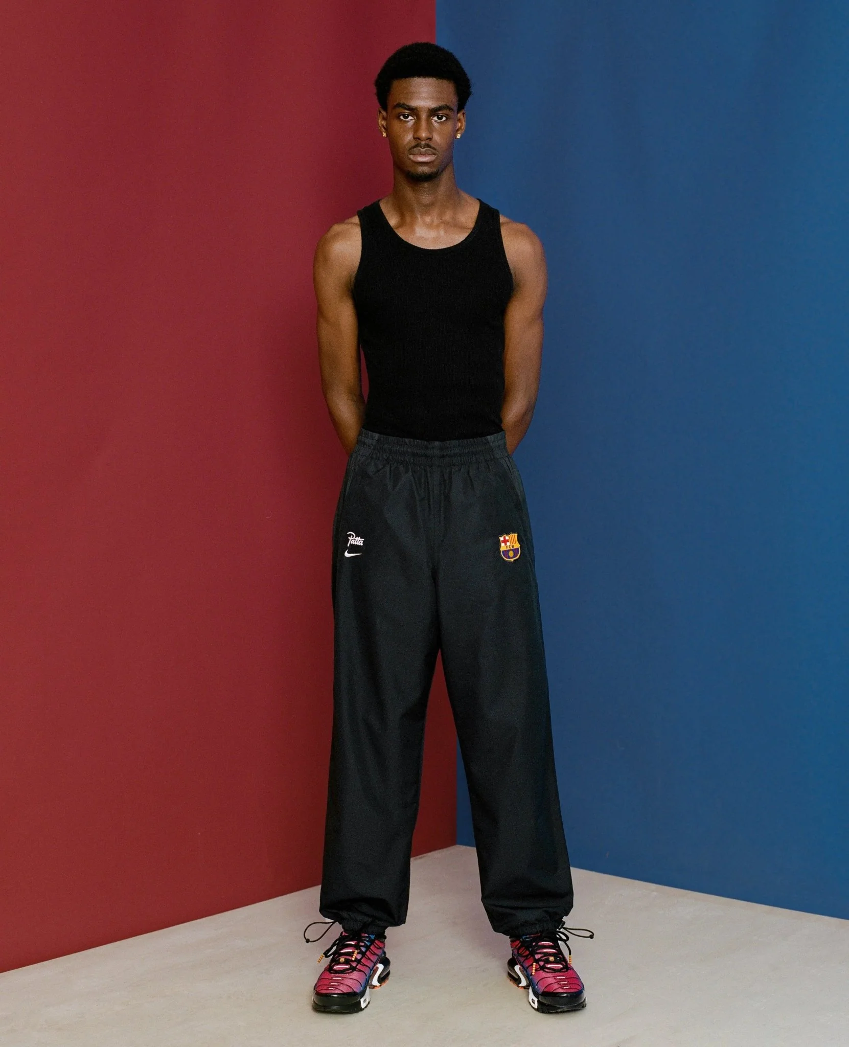 FCB x Patta Culers del Món Track Pants (Black/White) - Image 4