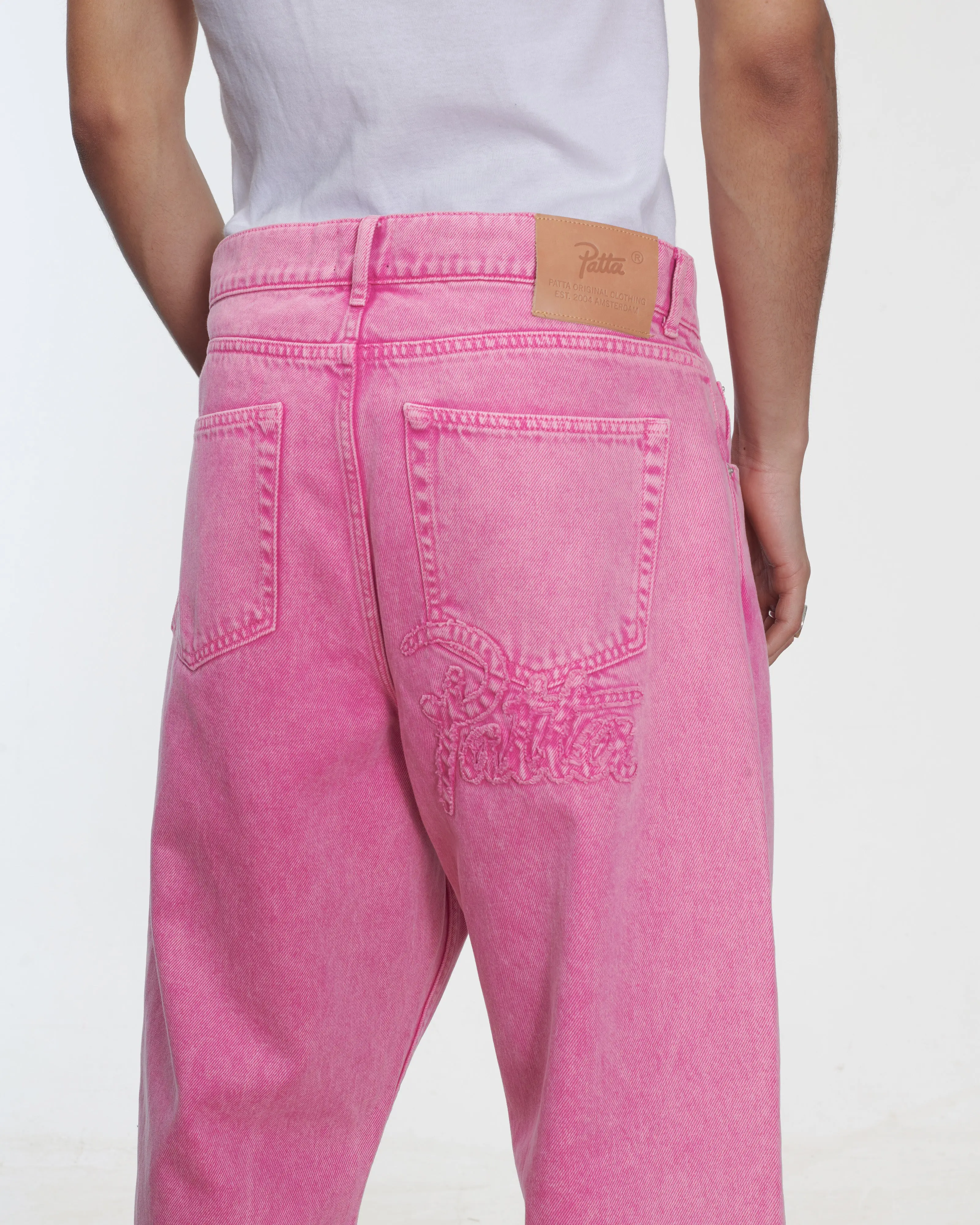 Patta Acid Wash Fuchsia Purple Denim Pants (Fuchsia Purple) - Image 3