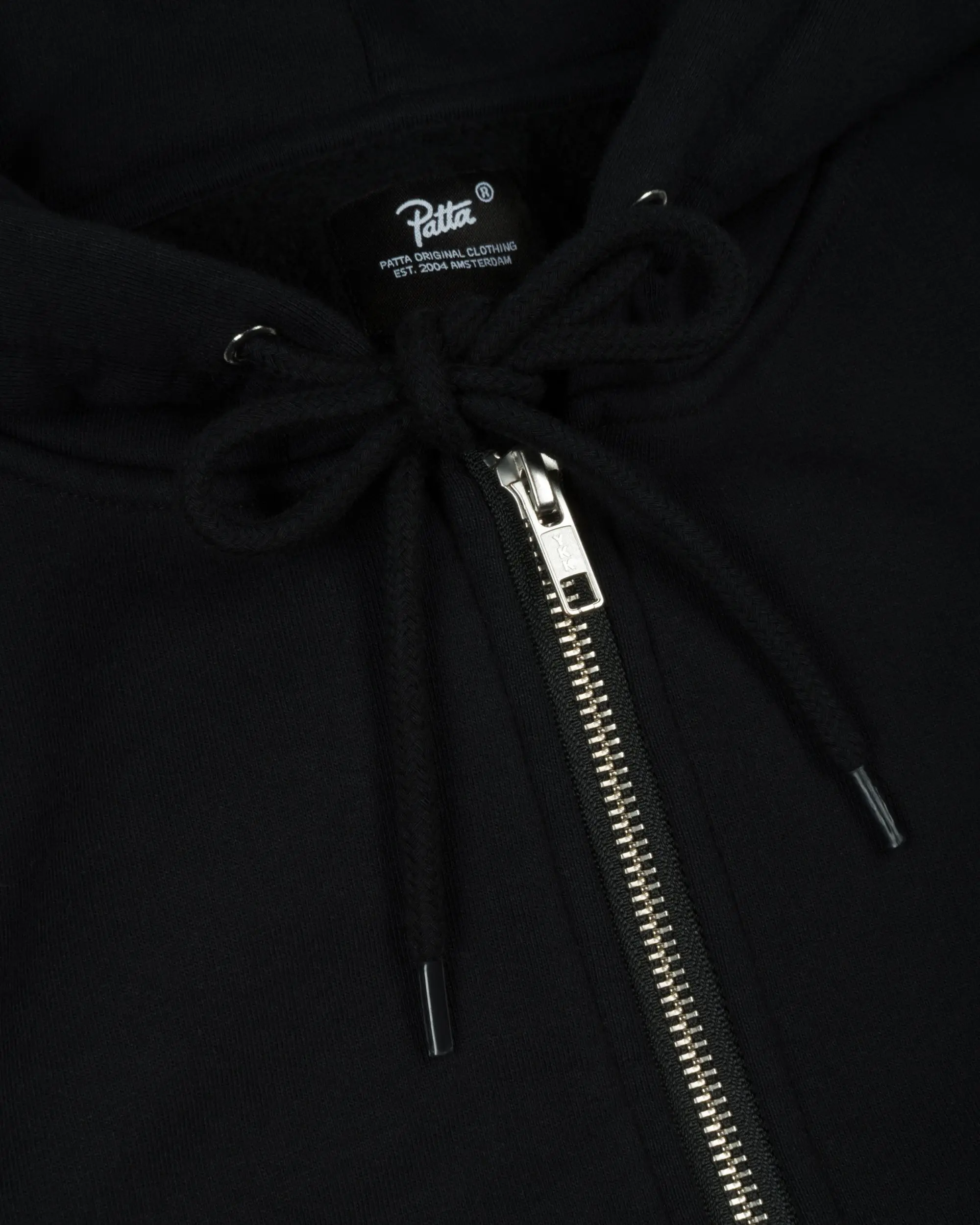 Patta Embro Classic Zip Up Hooded Sweater (Black) - Image 8