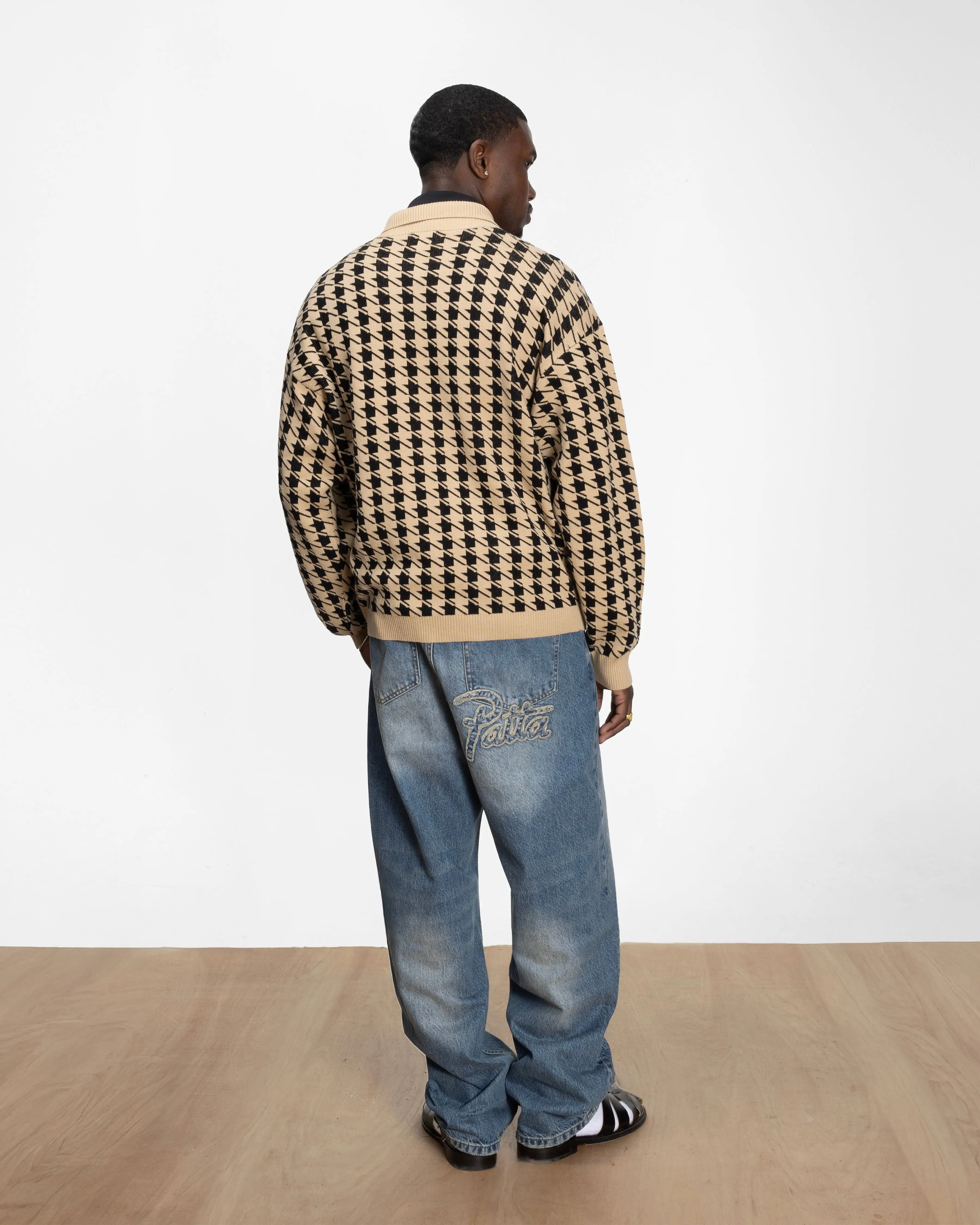 Patta Houndstooth Cardigan (Irish Cream) - Image 4