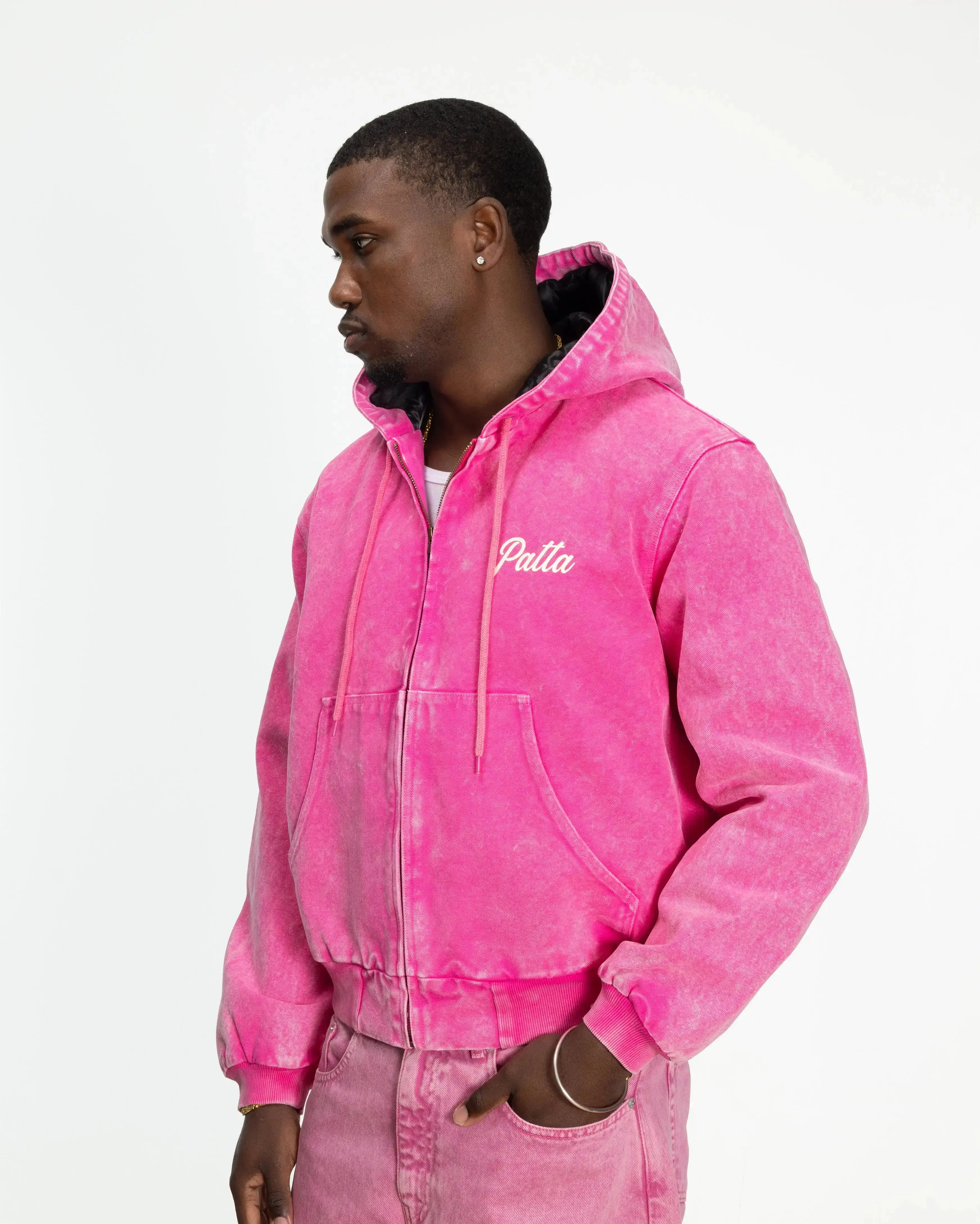 Patta Peace Canvas Hooded Jacket (Fuchsia Purple) - Image 3