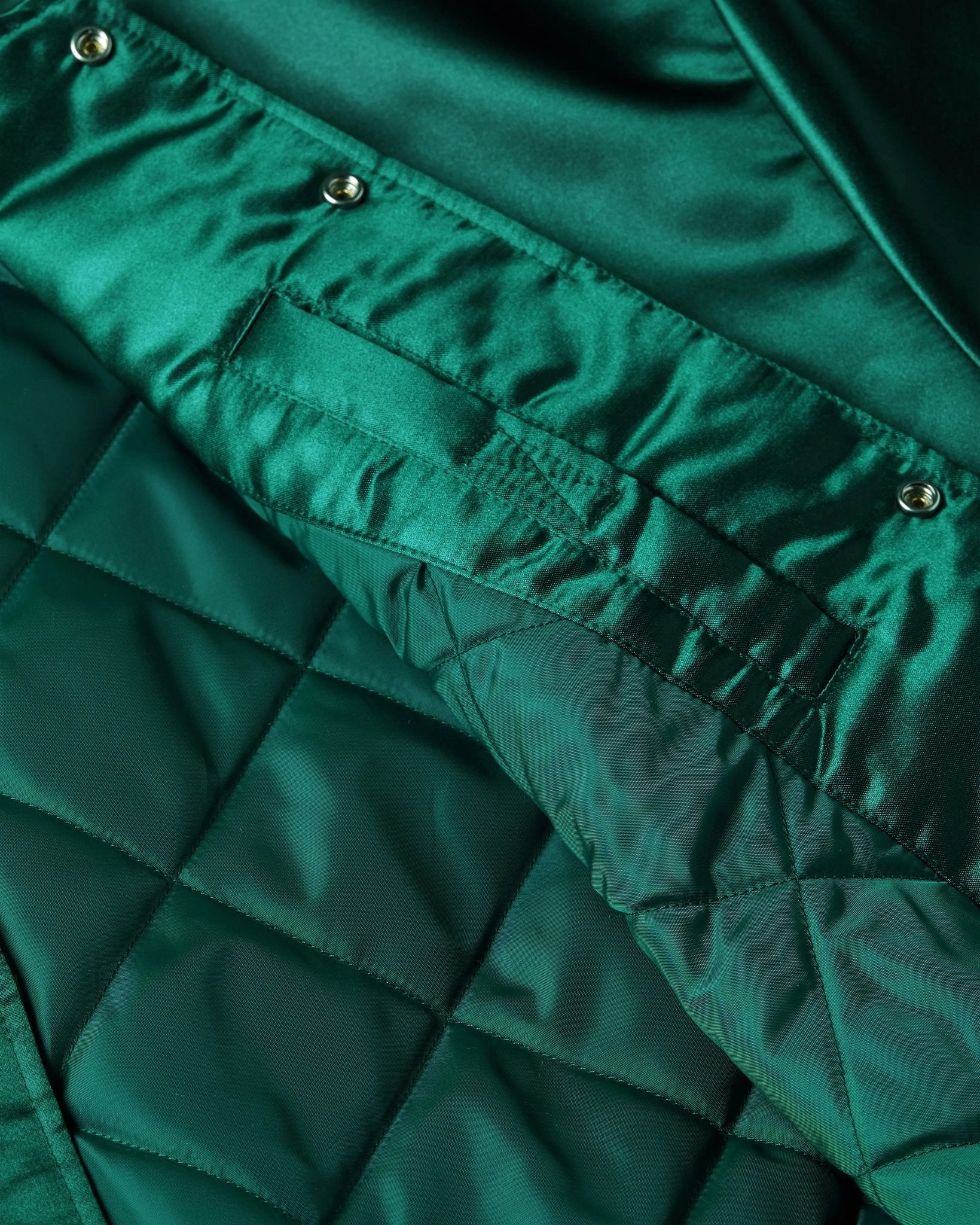 Patta Script Logo Satin Varsity Jacket (Bistro Green) - Image 4