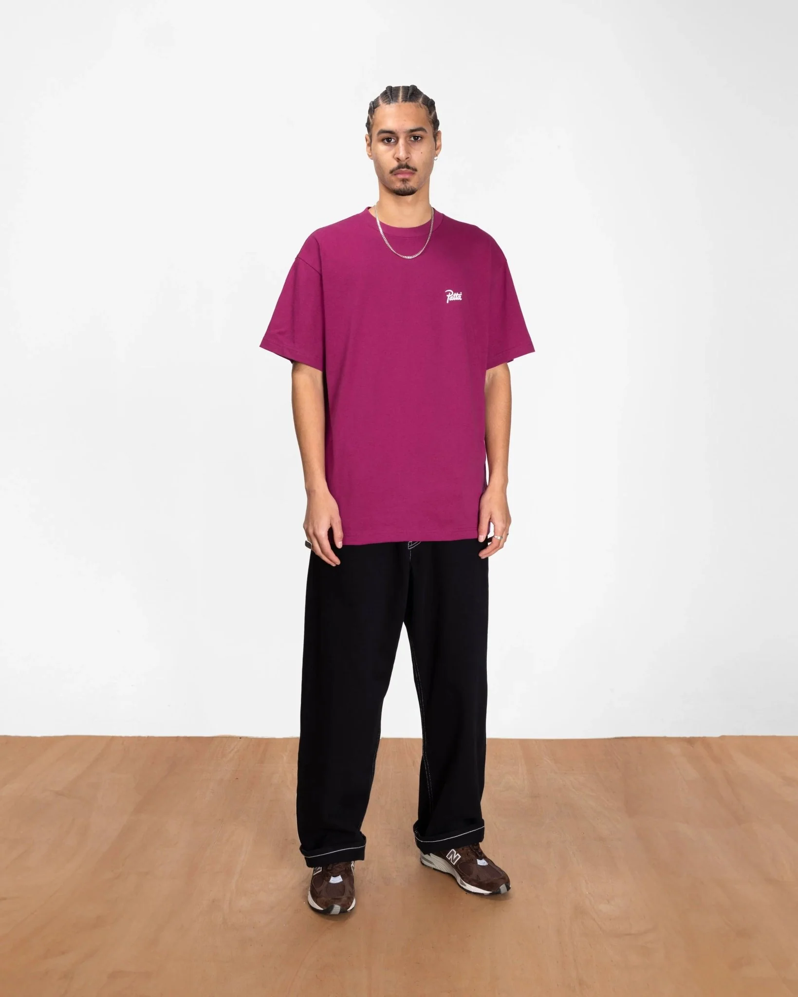 Patta Script Logo T-Shirt (Boysenberry) - Image 5