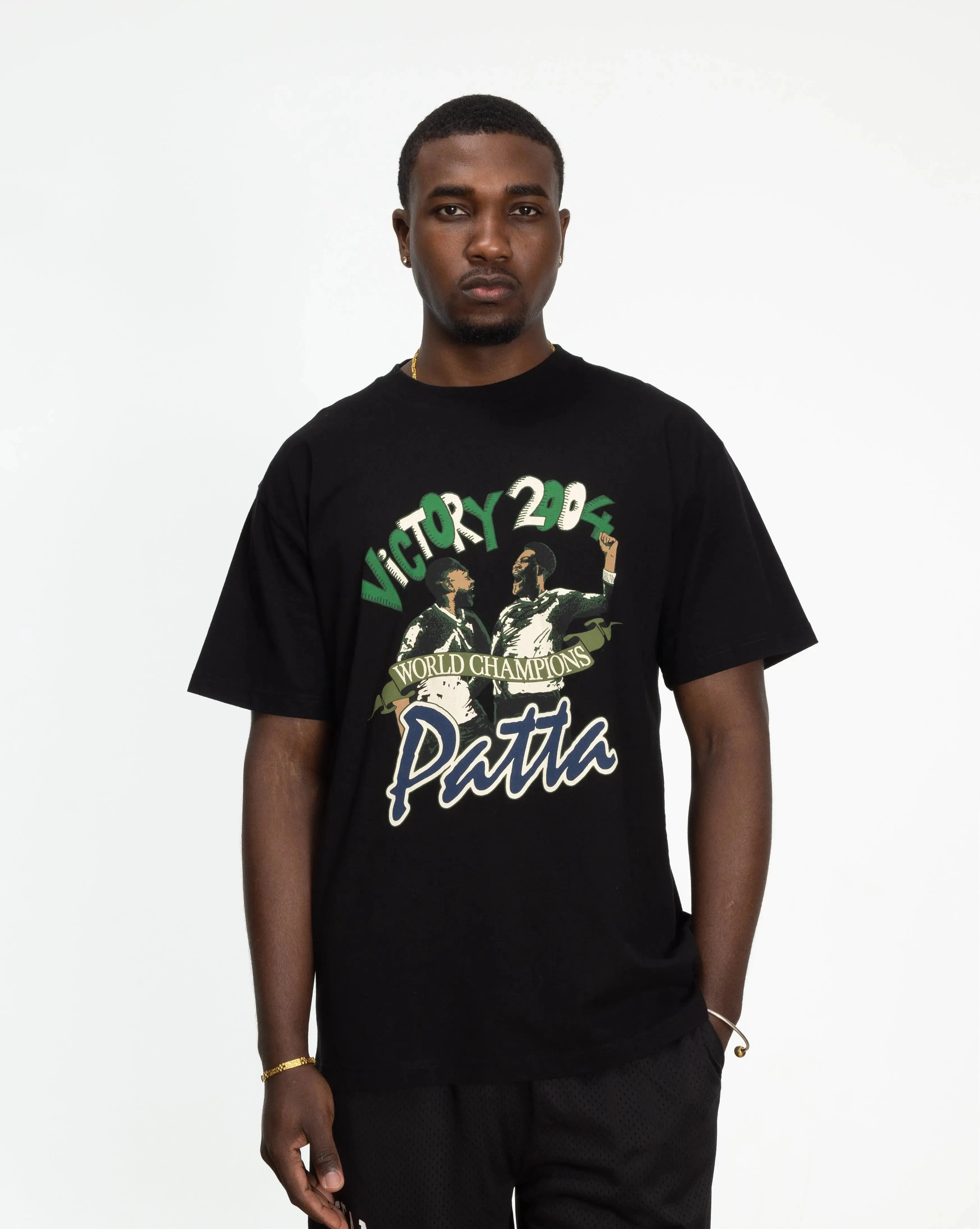 Patta Victory T-Shirt (Black) - Image 3