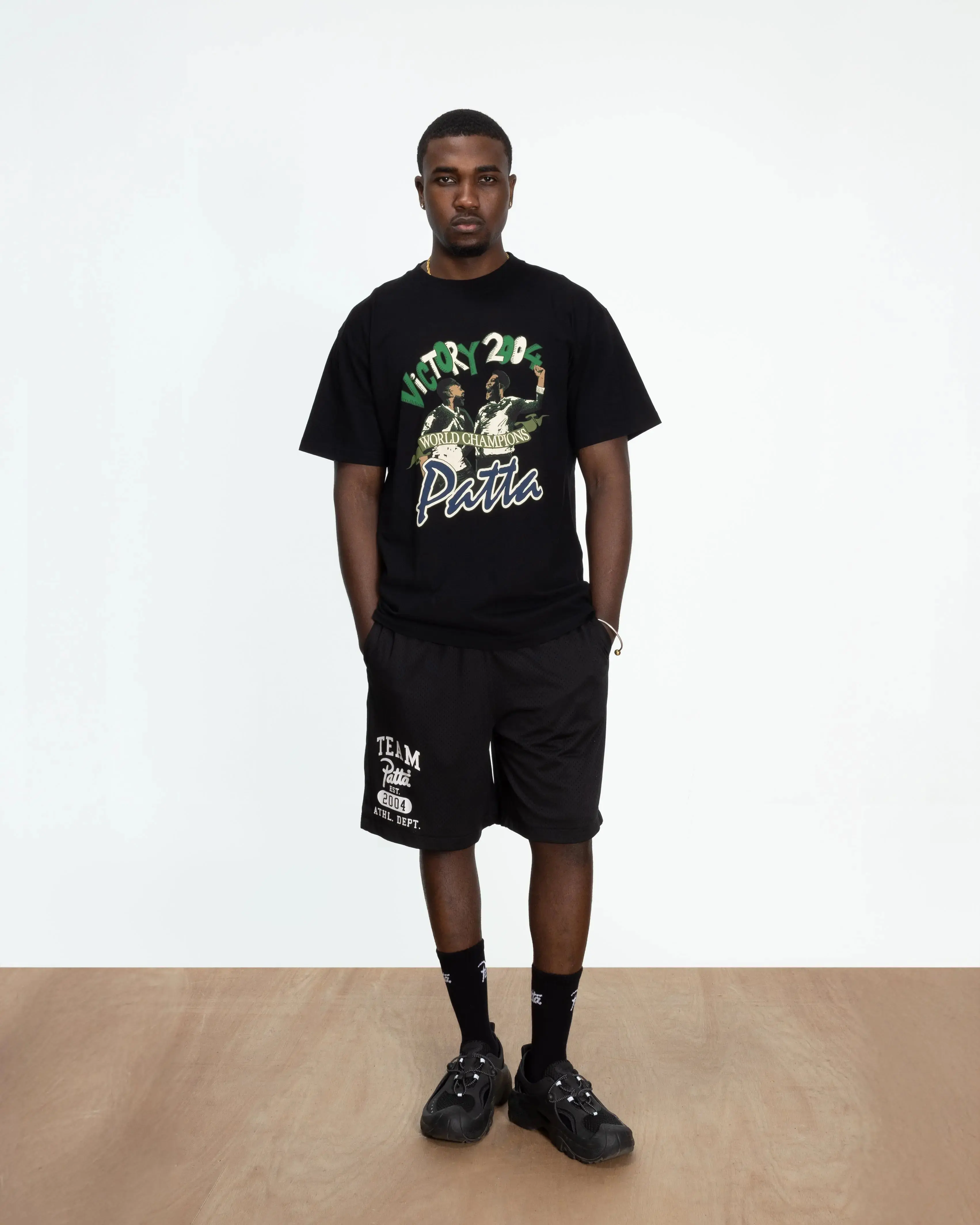 Patta Victory T-Shirt (Black) - Image 4