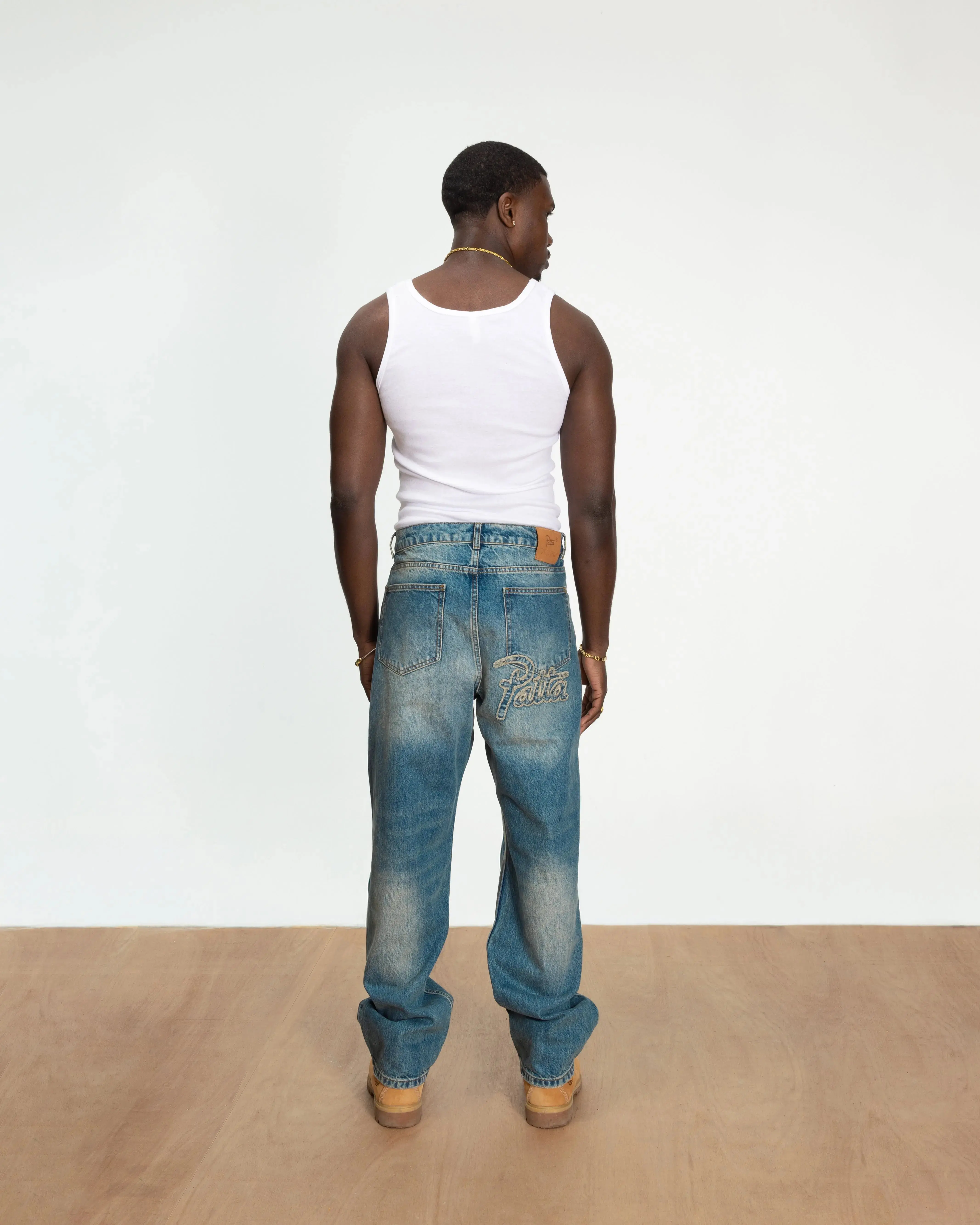 Patta Whiskers Denim Pants (Dark Blue Denim) - Image 5