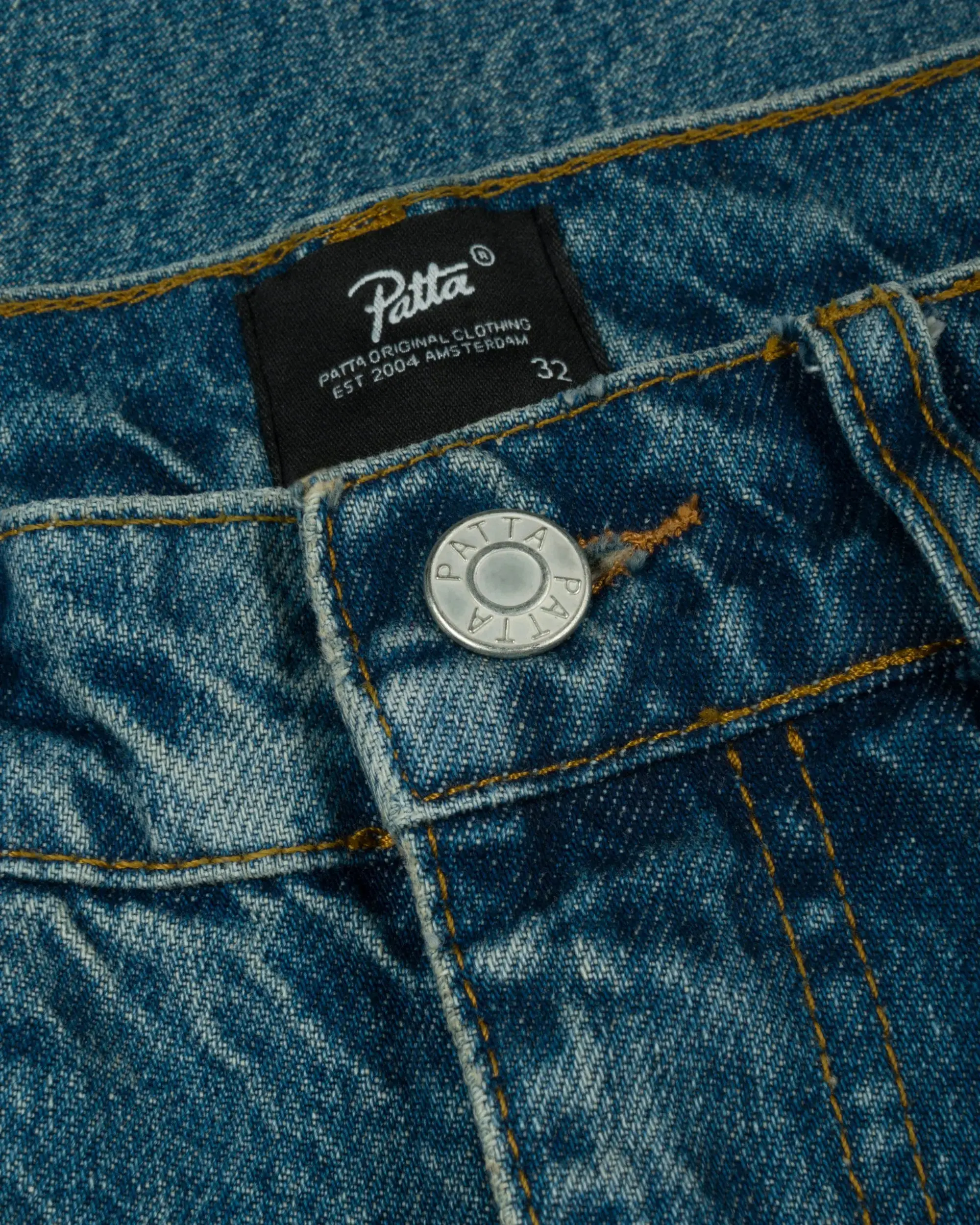 Patta Whiskers Denim Pants (Dark Blue Denim) - Image 6
