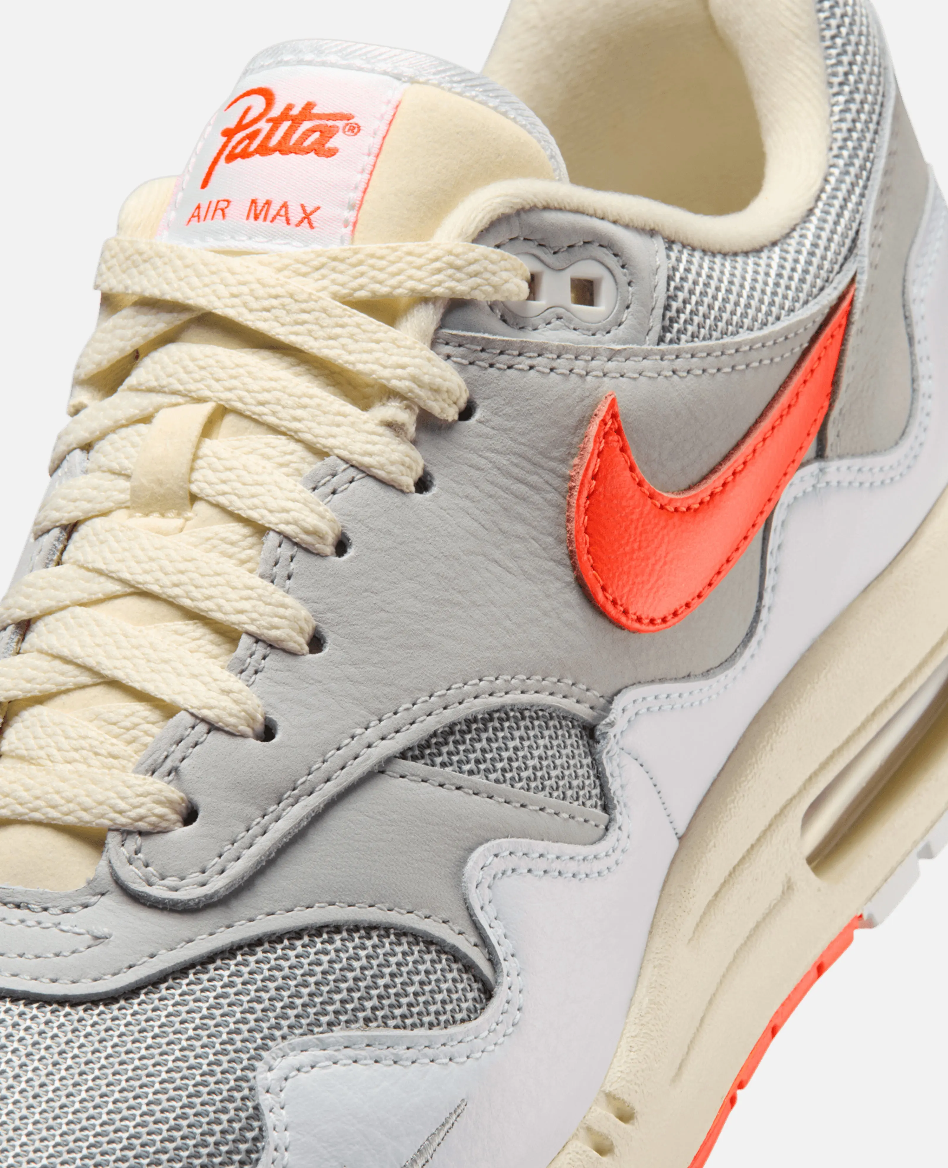 Patta X Nike Air Max 1 'White/Hyper Crimson' - Image 9