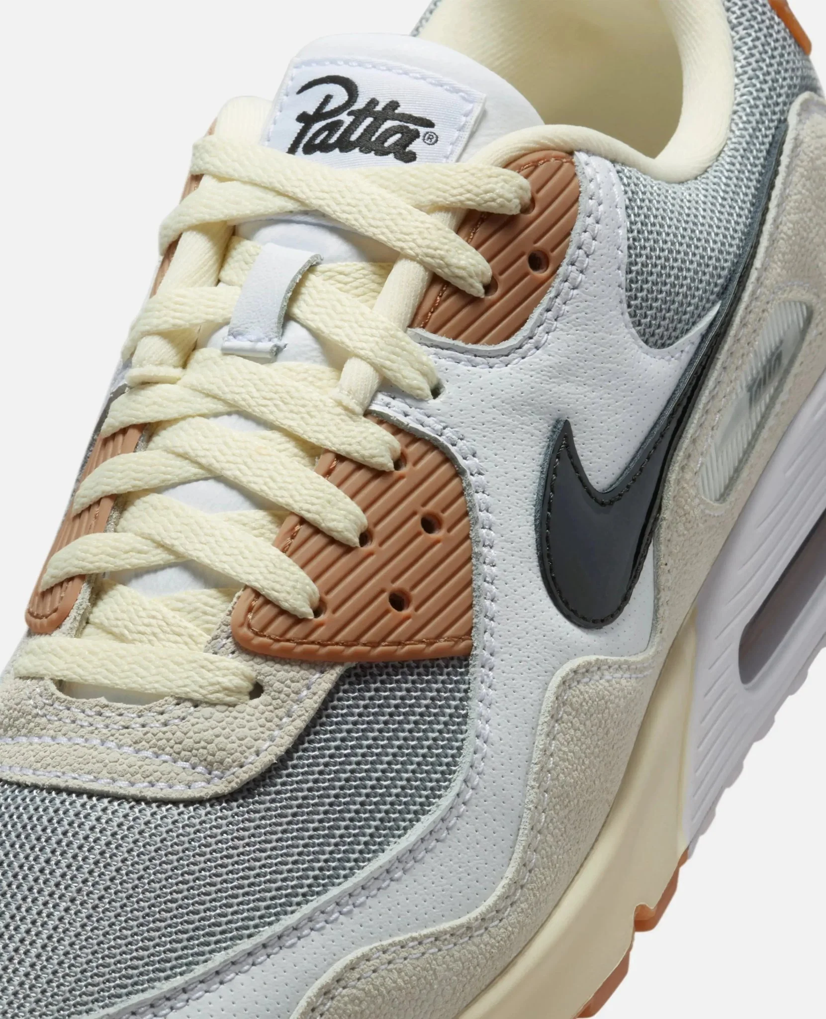 Patta x Nike Air Max 90 SP (Particle Grey/Black-Coconut Milk-White) - Image 7