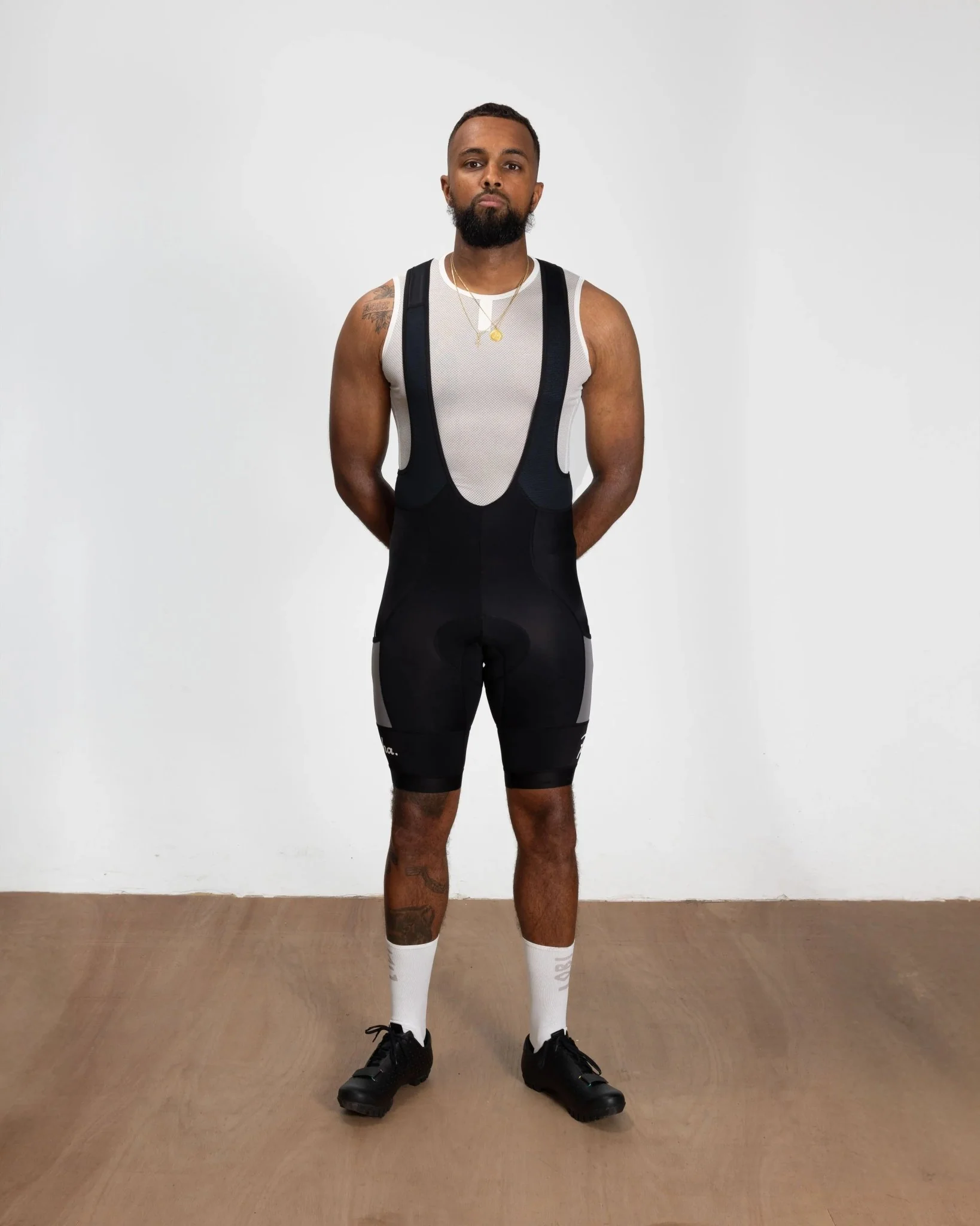 Patta x Rapha Men's Pro Team Cargo Bib Shorts (Black/Stone) - Image 3
